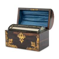 An English Brass Mounted Calamander Table Casket