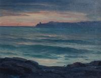 Leon Lundmark, (American, 1875-1942), Seascape