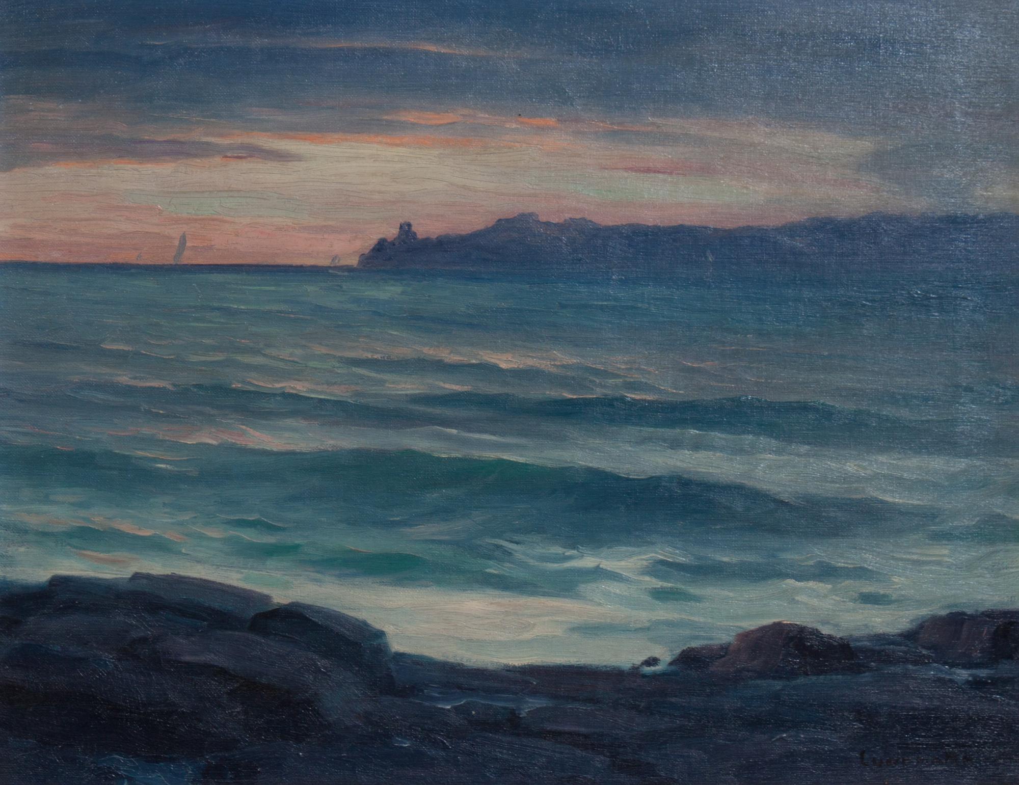 Leon Lundmark, (American, 1875-1942), Seascape