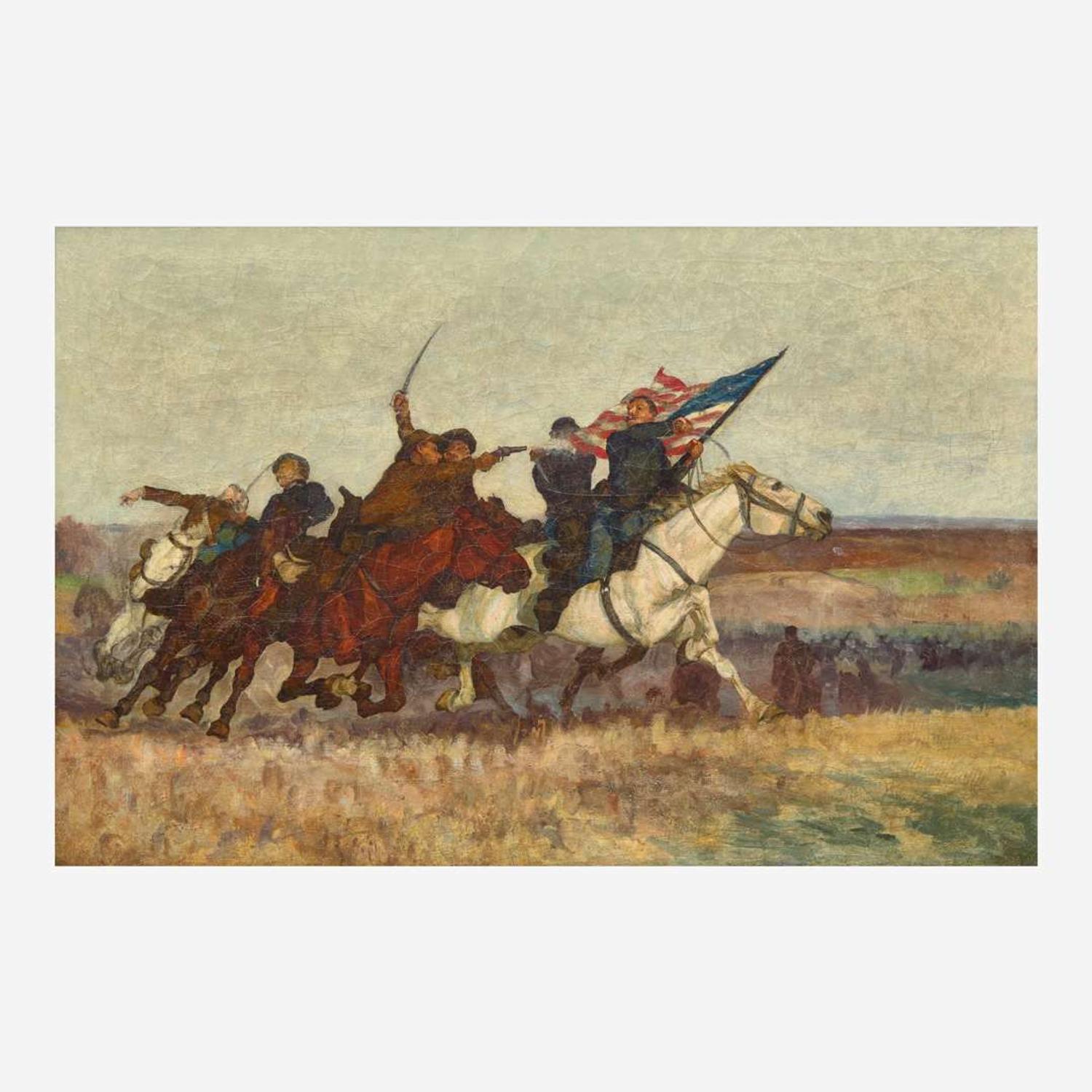 William Brooke Thomas Trego (American, 1858-1909) The Rebel Deflection (The Blue and the Gray)