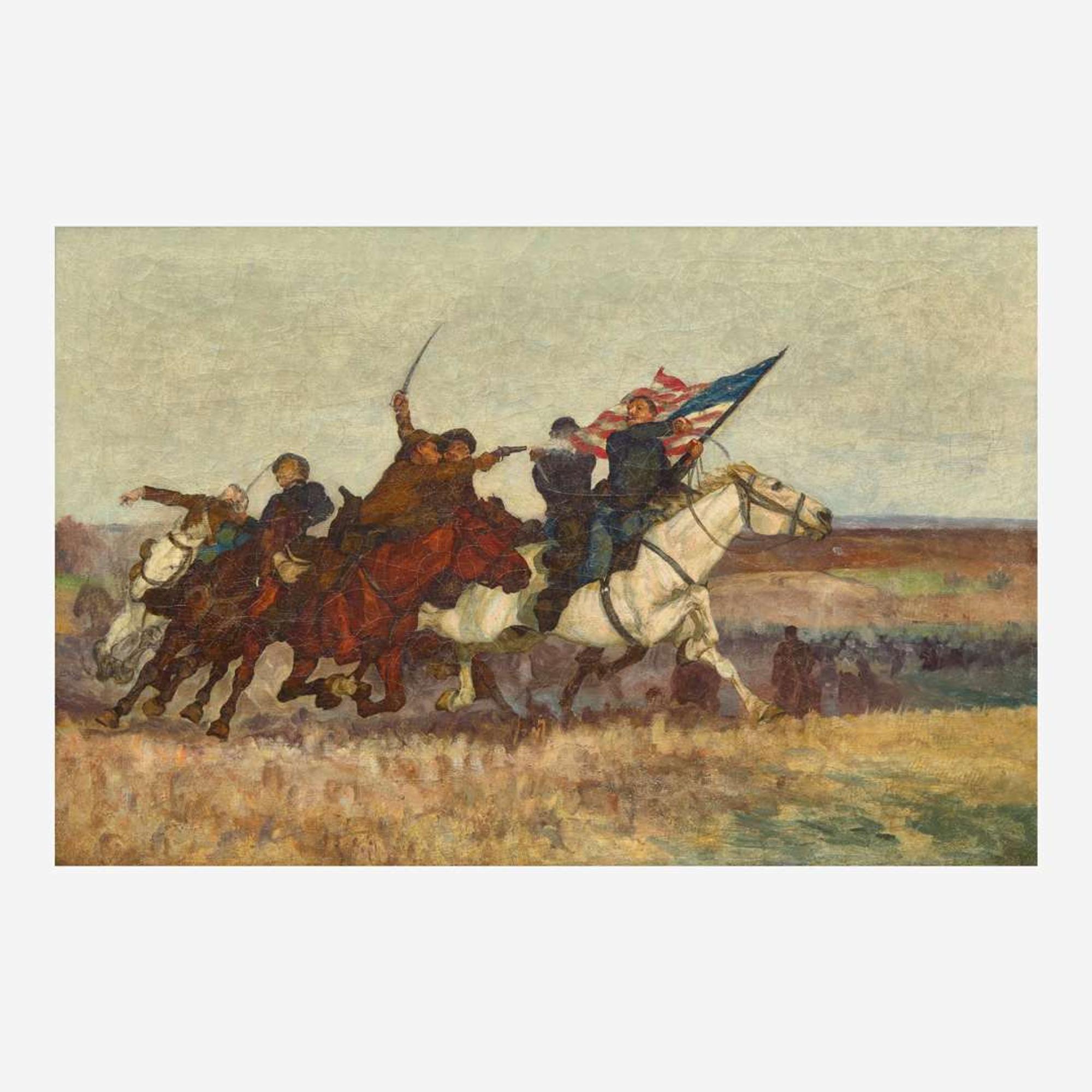 William Brooke Thomas Trego (American, 1858-1909) The Rebel Deflection (The Blue and the Gray)