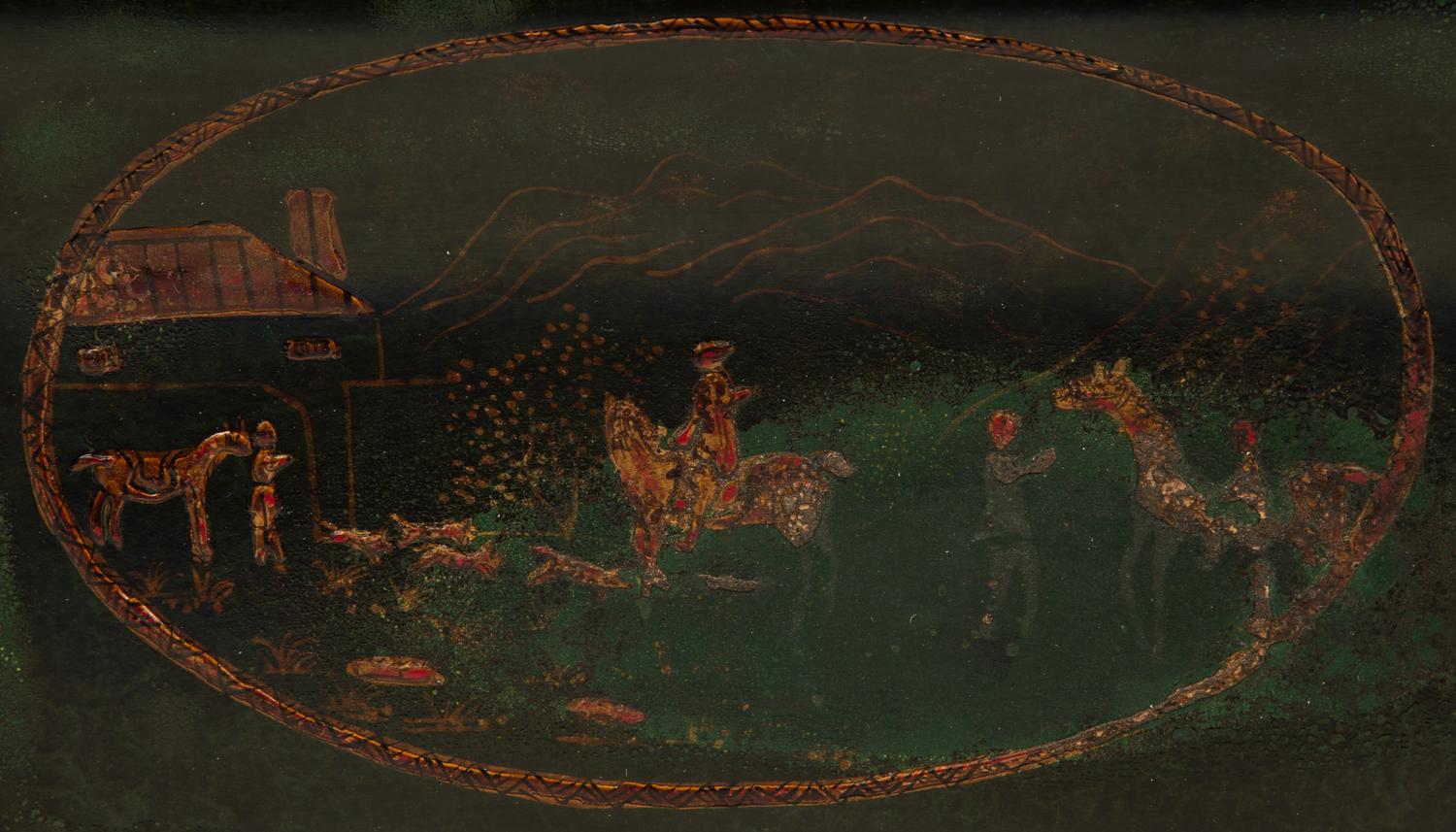 A French Japanned Tole Jardiniere