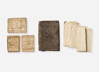 A tooled, dated and initialed leather pocketbook, belonging to Robert Morris, Sr. (1711-1750) and Robert Morris, Jr. (1734-1806), dated "1737"