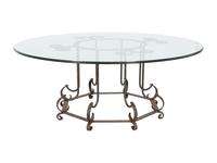 A Large Spanish Revival Style Wrought Iron Pedestal Table