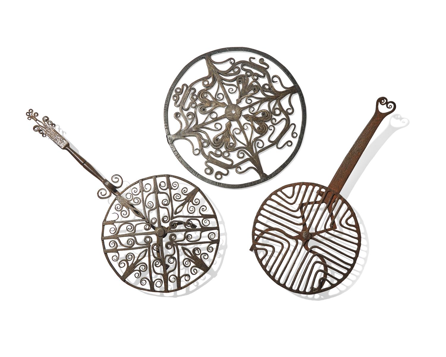 A Group of Three Wrought Iron Broilers, French, 18th Century