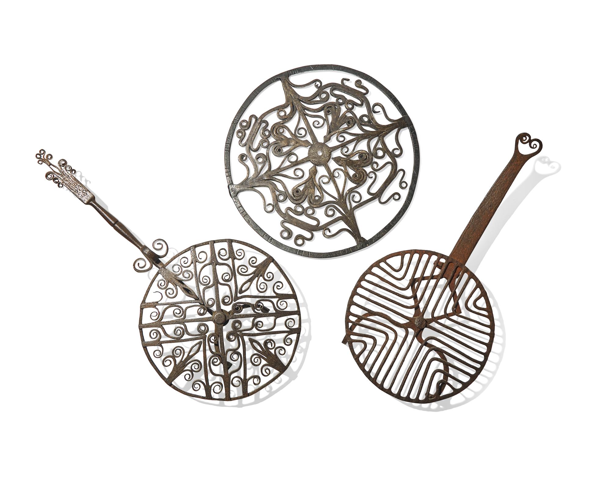 A Group of Three Wrought Iron Broilers, French, 18th Century
