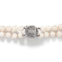 DOUBLE STRAND CULTURED PEARL NECKLACE