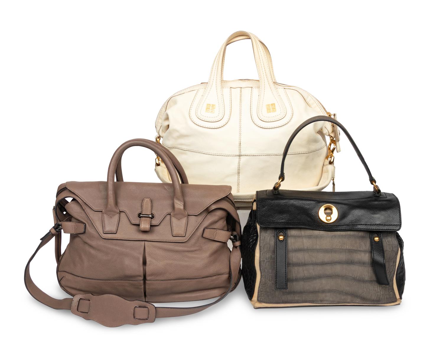 Three Designer Handbags - Balenciaga, YSL, Givenchy