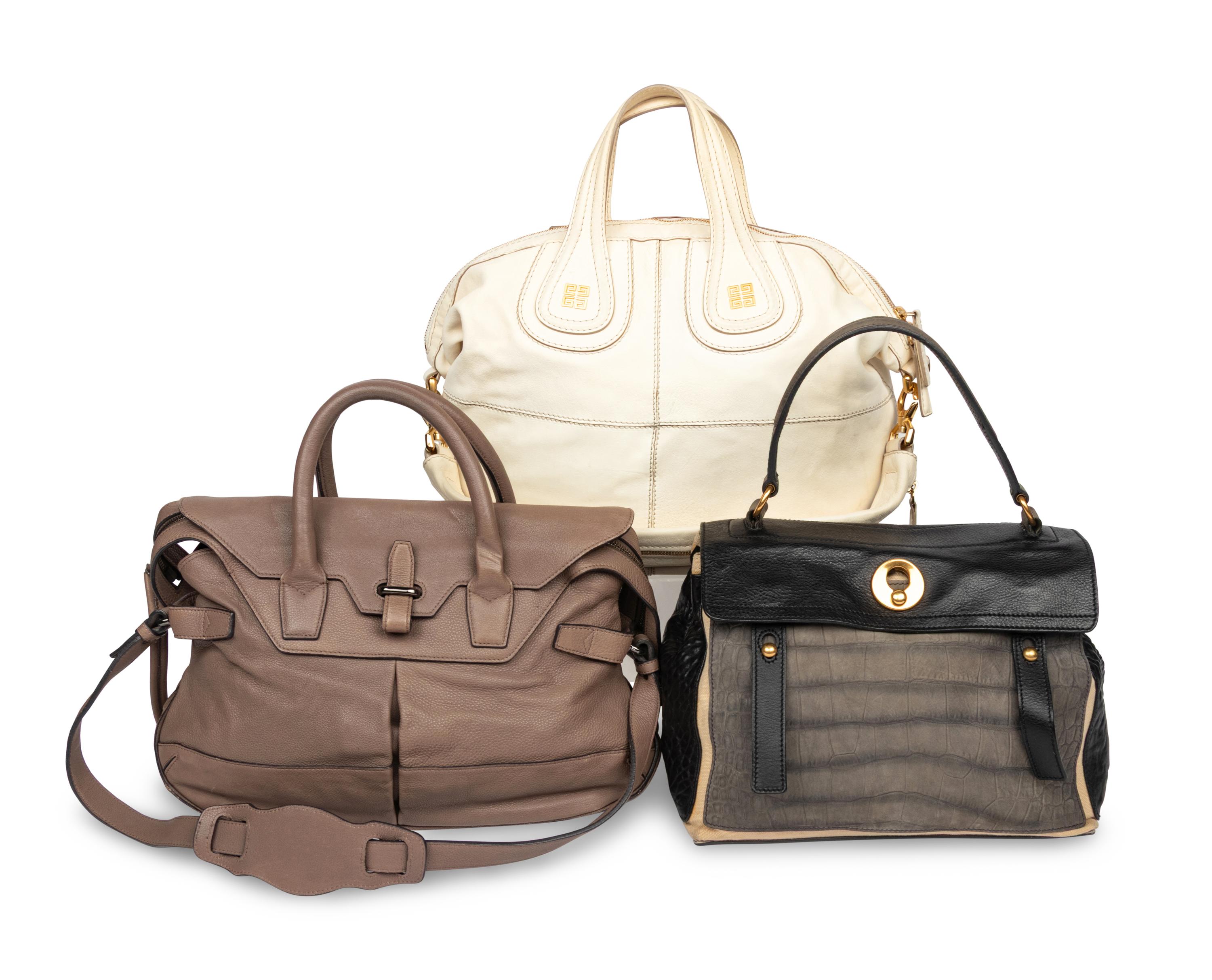 Three Designer Handbags - Balenciaga, YSL, Givenchy