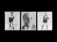 A Group of Middleweight Boxing Champion Rocky Graziano, Tony Zale and Jake LaMotta Signed Autograph Photographs,