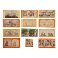 [Lincoln, Abraham] Group of 12 Stereoviews Related to Lincoln's Life, Assassination and Funeral