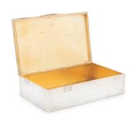 A Russian Silver Trompe l'Oeil Cigar Box