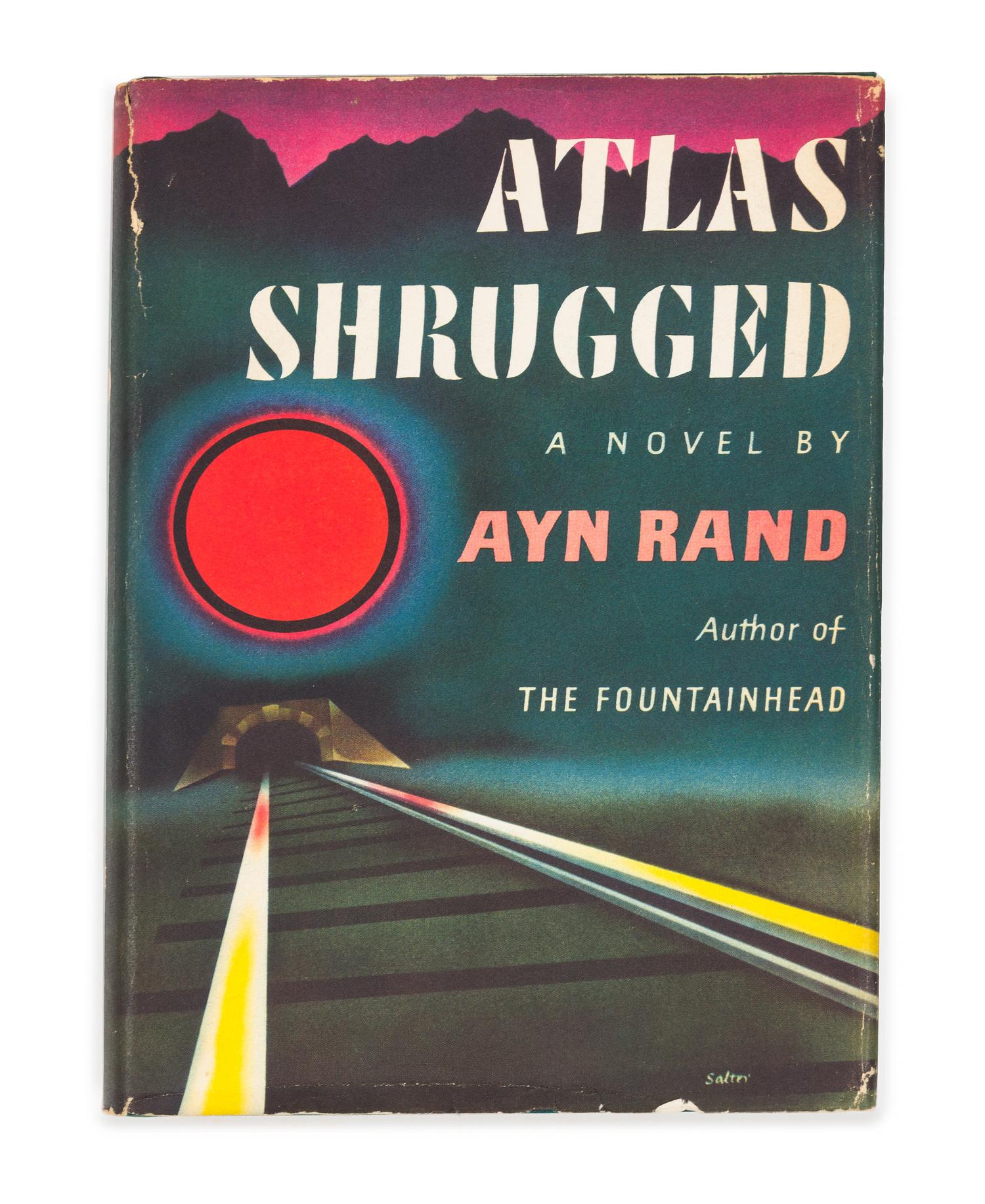 RAND, Ayn (1905-1982). Atlas Shrugged. New York: Random House, 1957. FIRST EDITION, FIRST PRINTING, FIRST ISSUE JACKET.