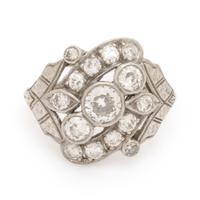 Diamond and Platinum Ring