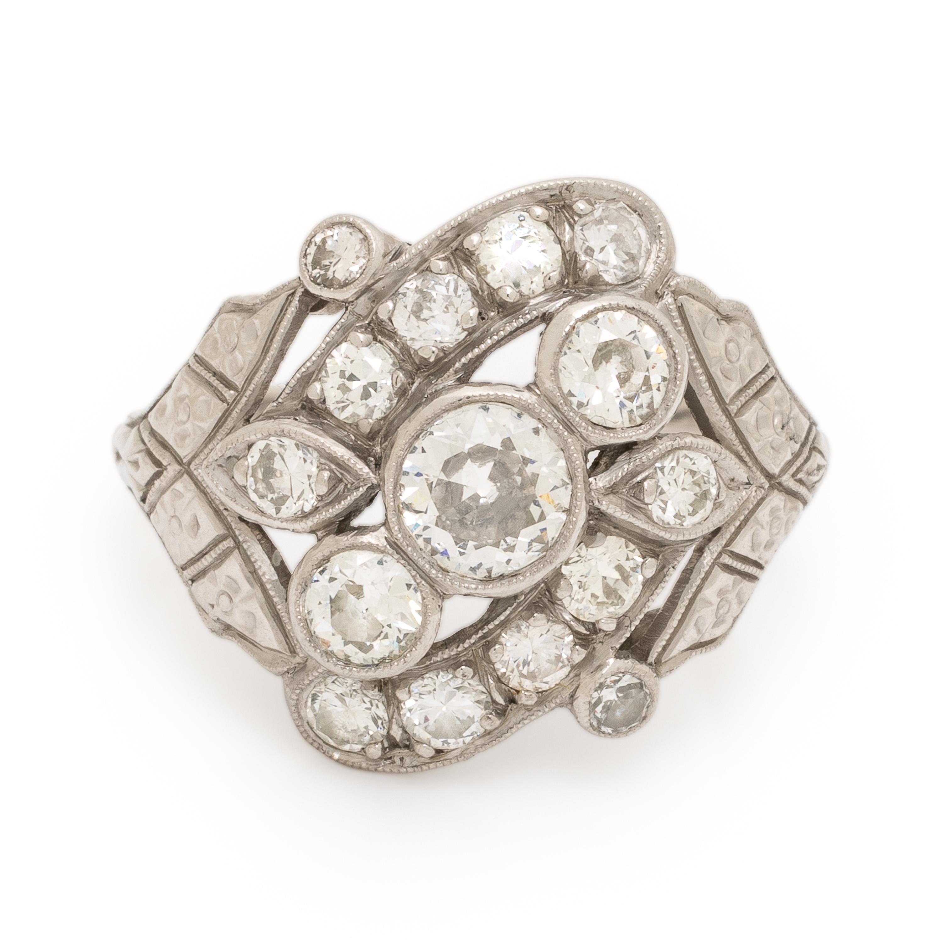 Diamond and Platinum Ring