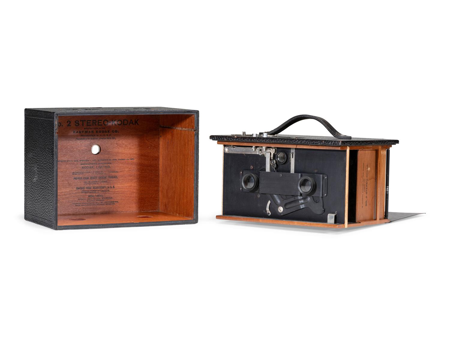 [EARLY PHOTOGRAPHY]. Eastman Kodak Co. No. 2 Stereo Kodak box camera. Rochester, NY, ca 1901-1905.