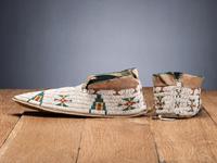 Cheyenne Beaded Hide Moccasins