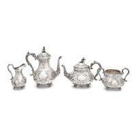 A Victorian Silver Four-Piece Tea and Coffee Service