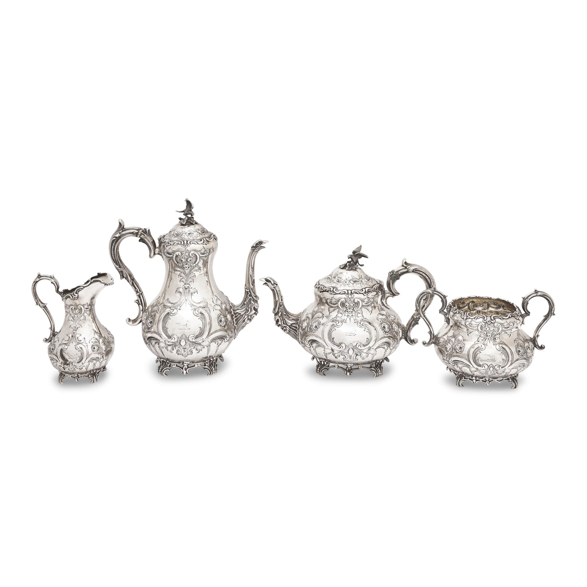 A Victorian Silver Four-Piece Tea and Coffee Service