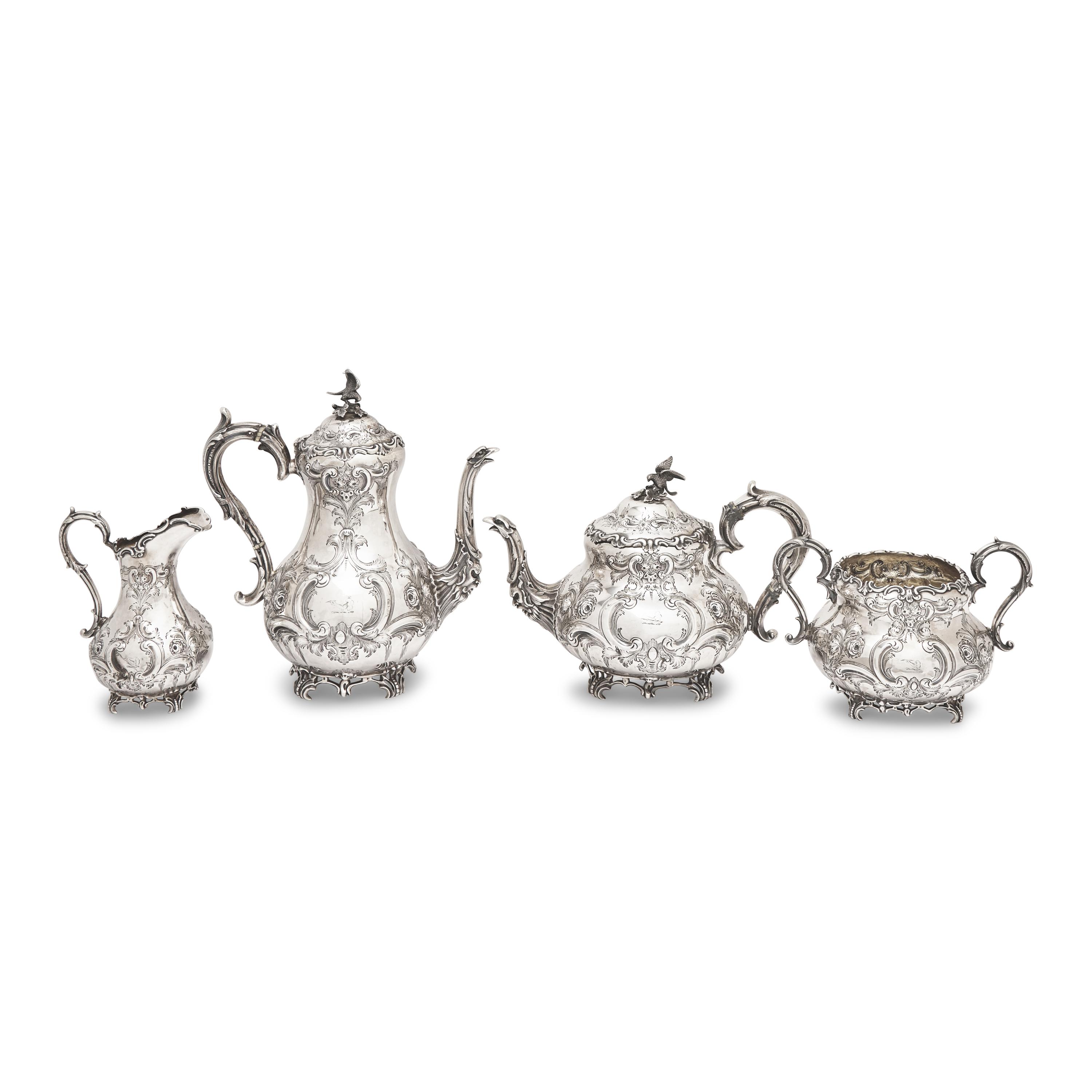 A Victorian Silver Four-Piece Tea and Coffee Service