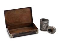 Southwestern Rocker Engraved Silver Box, Ex. Clay Lockett Collection, PLUS
