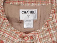 CHANEL, FRAYED TWEED CARDIGAN JACKET
