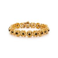 TIFFANY & CO., YELLOW GOLD AND BLACK ONYX BRACELET
