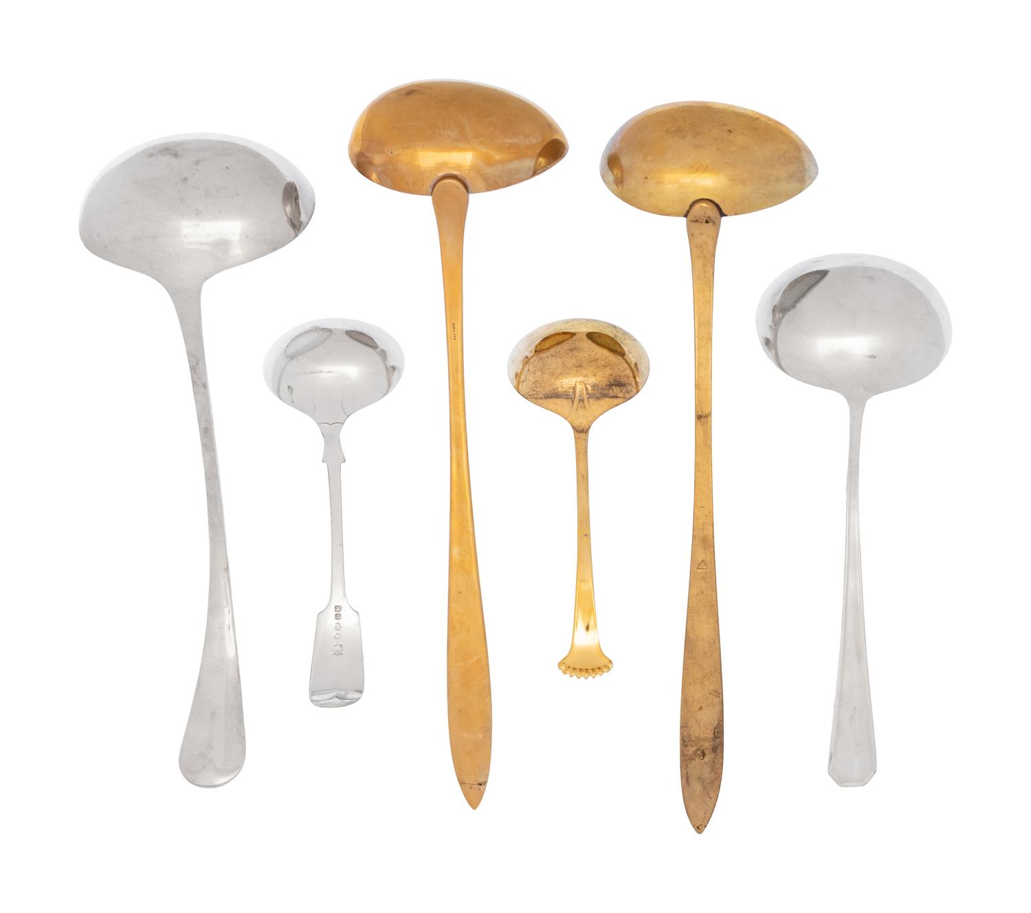 Eight Silver-Plate Flatware Serving Articles
