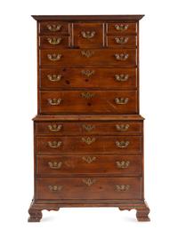 A George III Style Pine Chest-on-Chest
