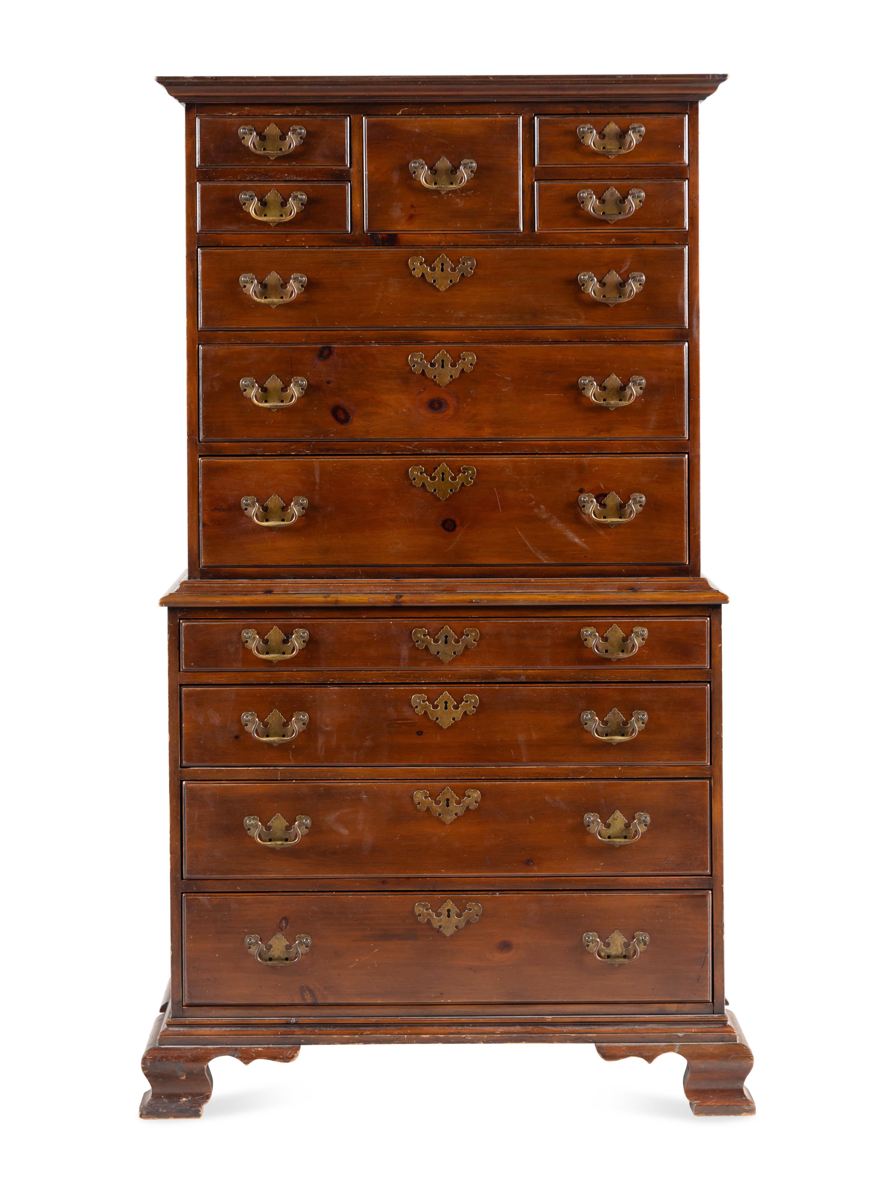 A George III Style Pine Chest-on-Chest