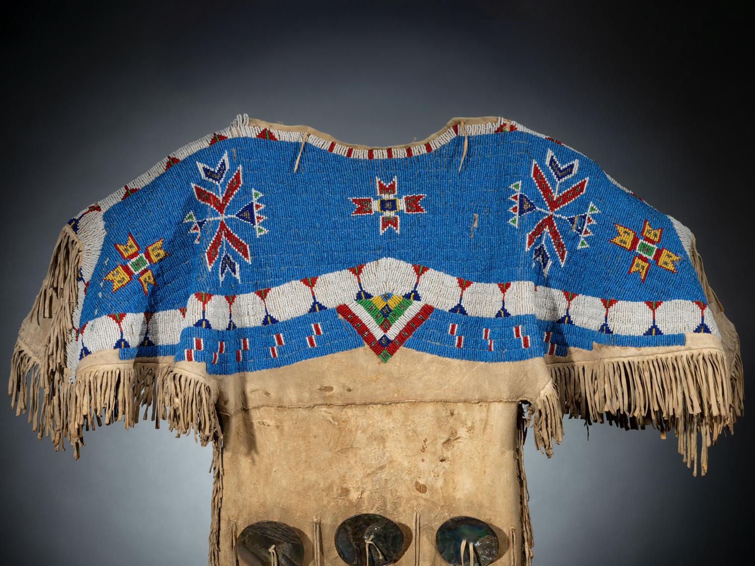 Sioux Girl's Beaded Elk Hide Dress