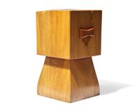 Wood Cube Side Table