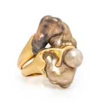Yvel, Baroque Cultured Pearl and Yellow Gold Ring