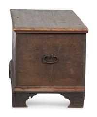 A Chippendale Wrought-Iron Mounted Painted Poplar and Pine Dower Chest