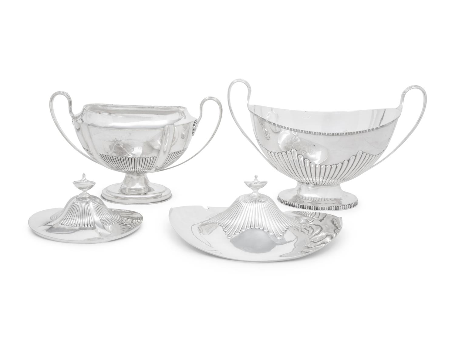Two English Silver-Plate Tureens