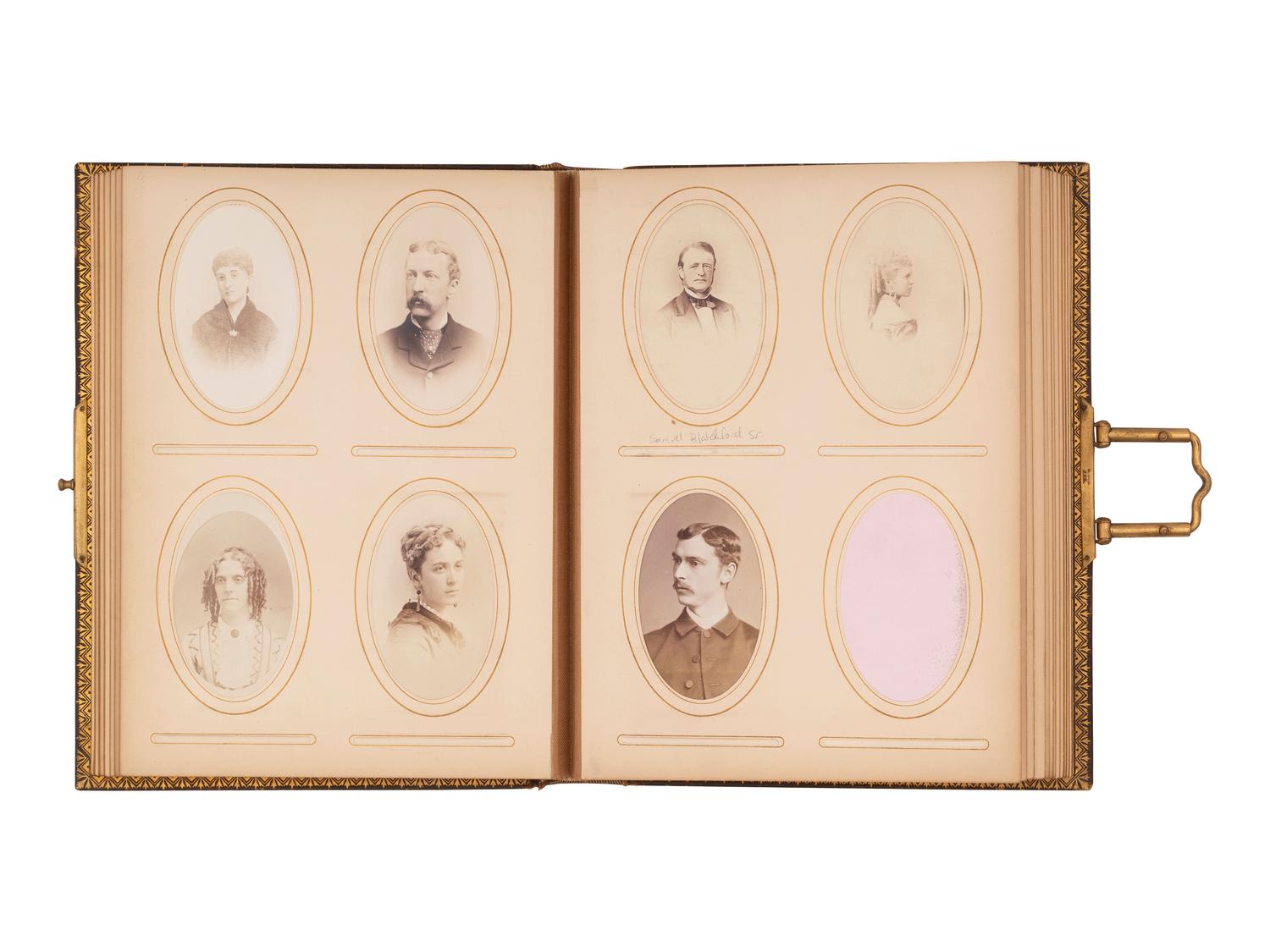 [US SUPREME COURT]. Blatchford family archive including documents, ledgers, photographs, and a silk menu signed by President Chester A. ARTHUR (1829-1886) and Supreme Court Justice Samuel Blatchford (1820-1893).