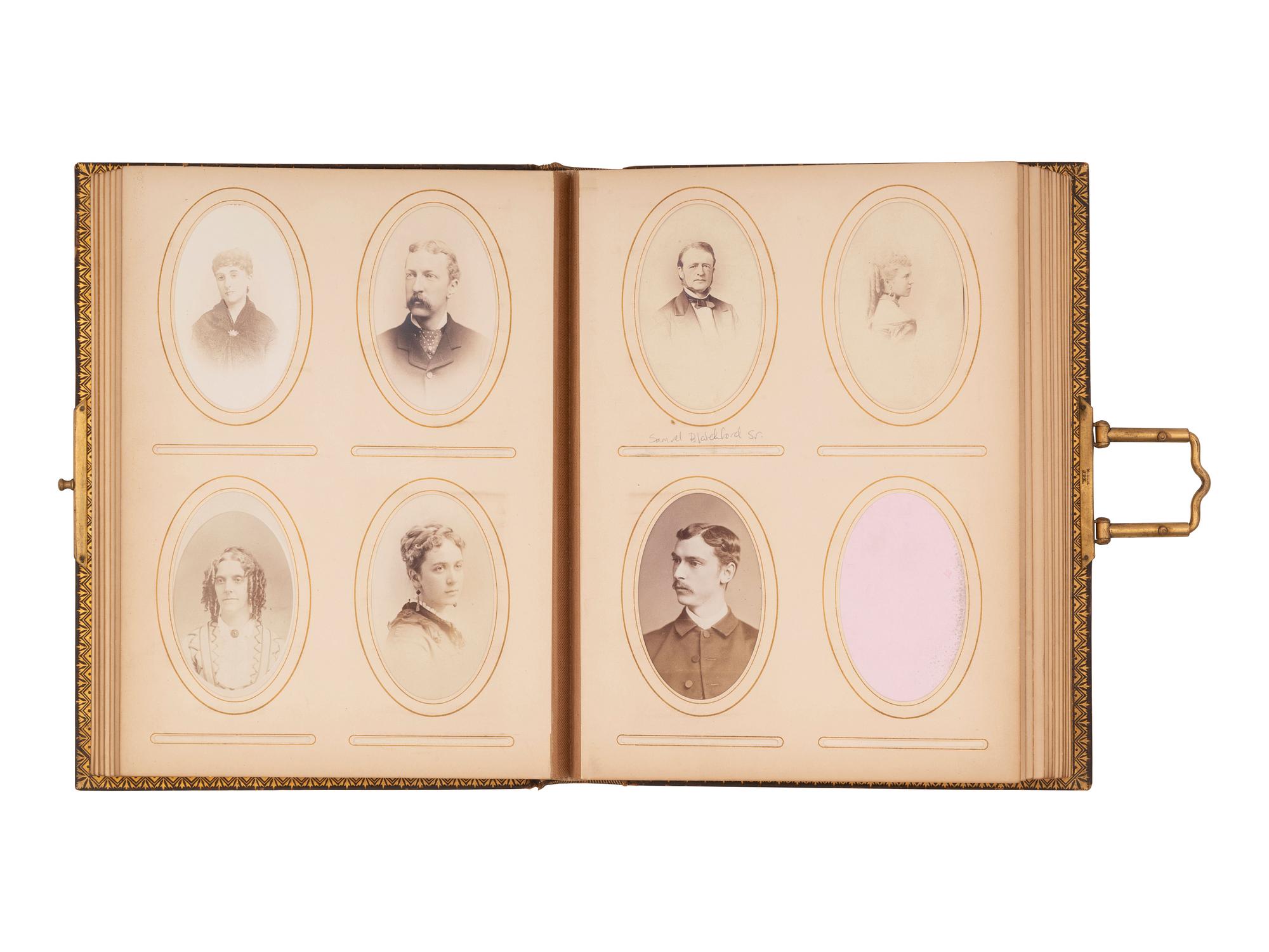 [US SUPREME COURT]. Blatchford family archive including documents, ledgers, photographs, and a silk menu signed by President Chester A. ARTHUR (1829-1886) and Supreme Court Justice Samuel Blatchford (1820-1893).