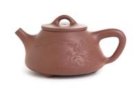 A Yixing Pottery Teapot Height 2 7/8 inches.