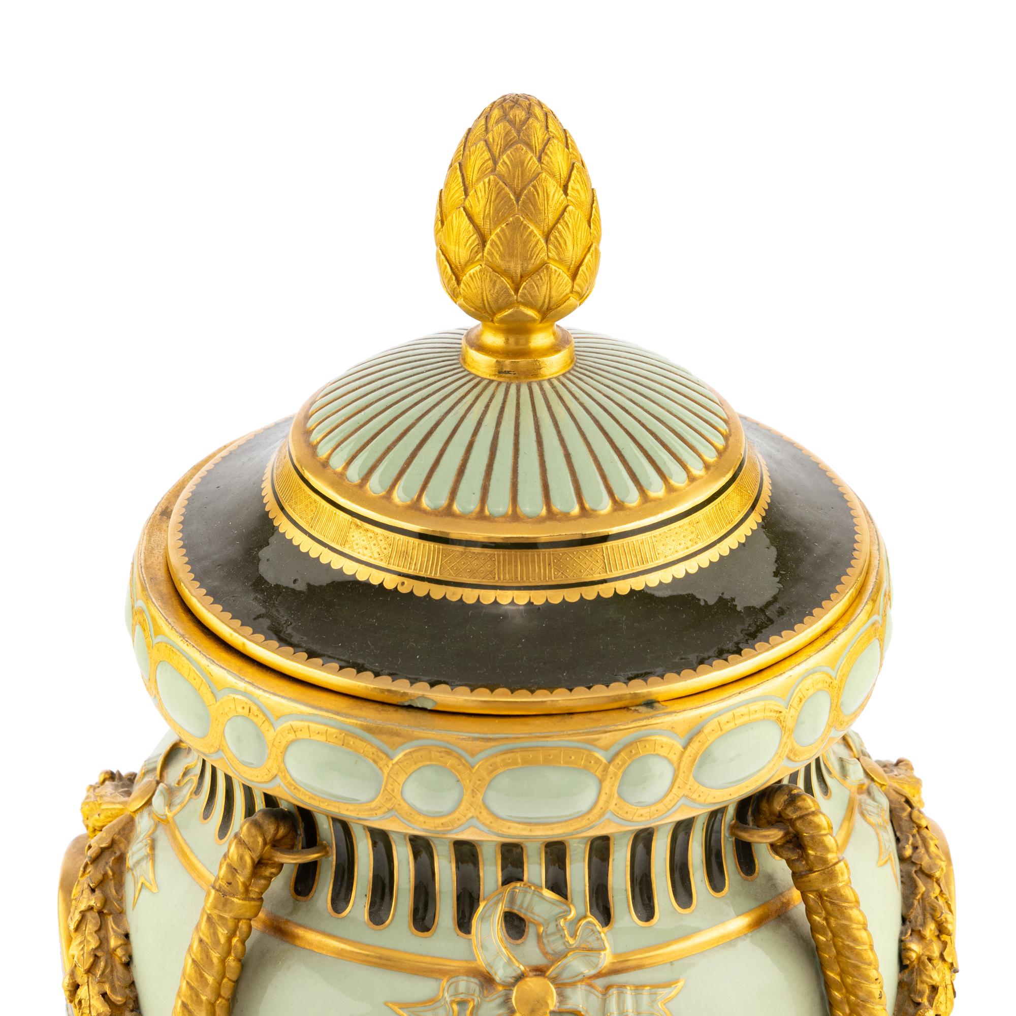 A Minton Pâte-sur-Pâte Porcelain Covered Exhibition Urn