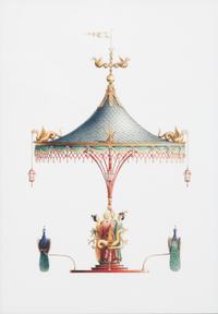 A Group of Gilt Framed Color Reproductions of Dams & Zega's Watercolors Chinoiseries Framed 17 1/2 x 13 5/8 inches. — 20TH CENTURY