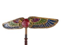 An Egyptian Revival Papier-Mâché Staff Head