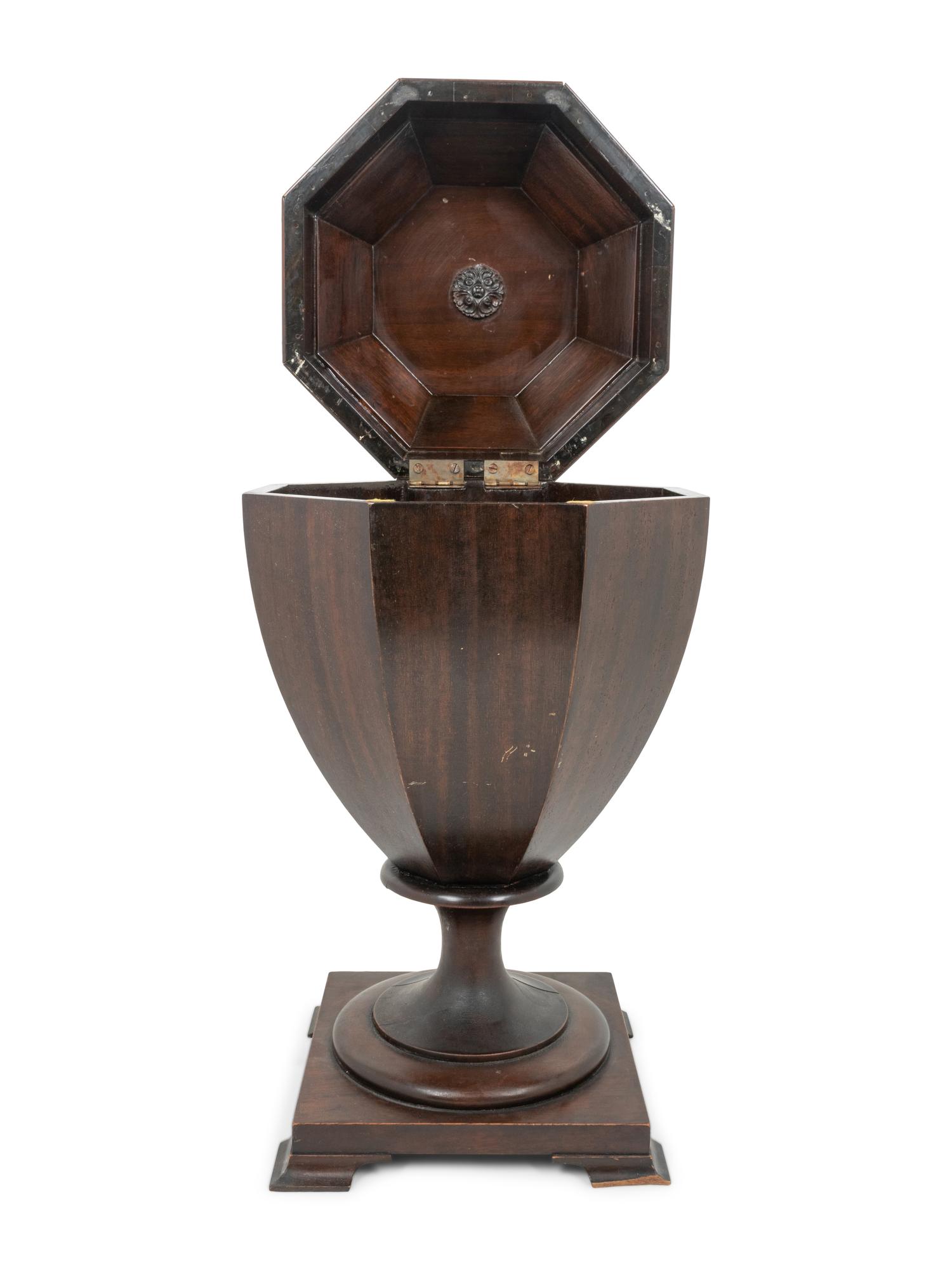 An English Mahogany Cutlery Urn