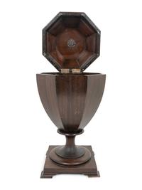 An English Mahogany Cutlery Urn