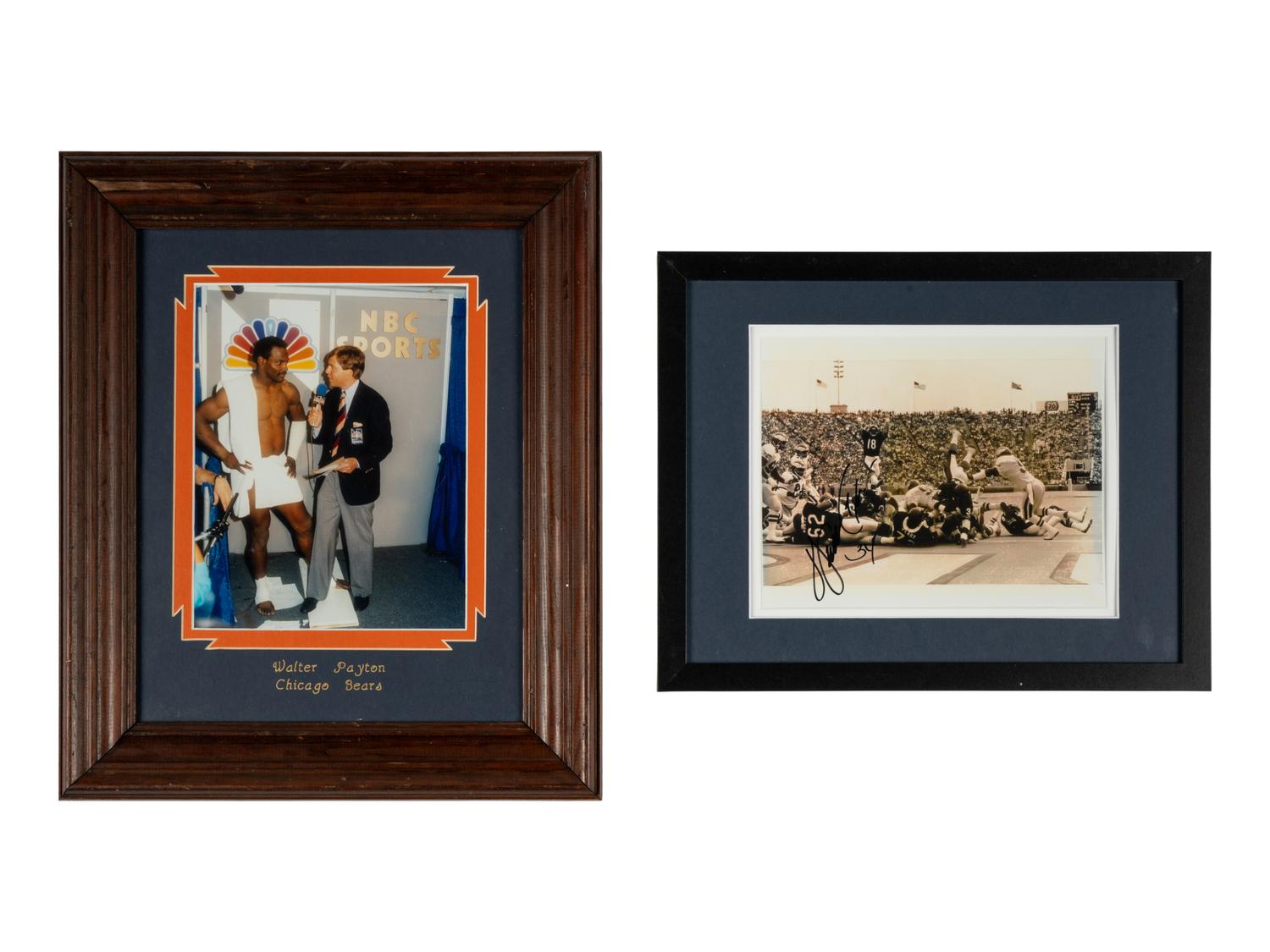 A Group of Walter Payton Custom Framed Displays