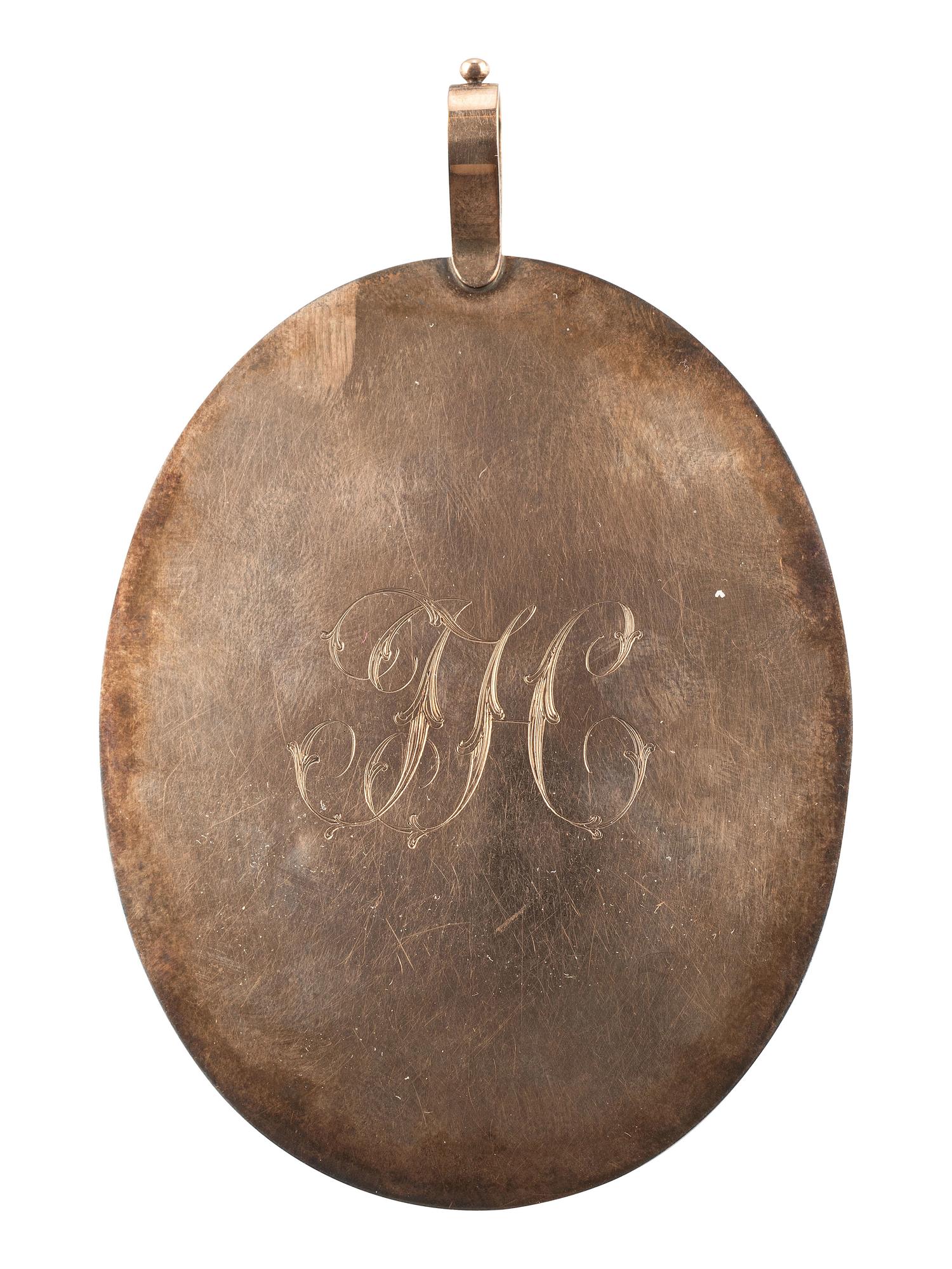 [MILITARIA - EARLY PHOTOGRAPHY]. Daguerreotype pendant depicting career US Army officer James Allen Hardie in uniform.