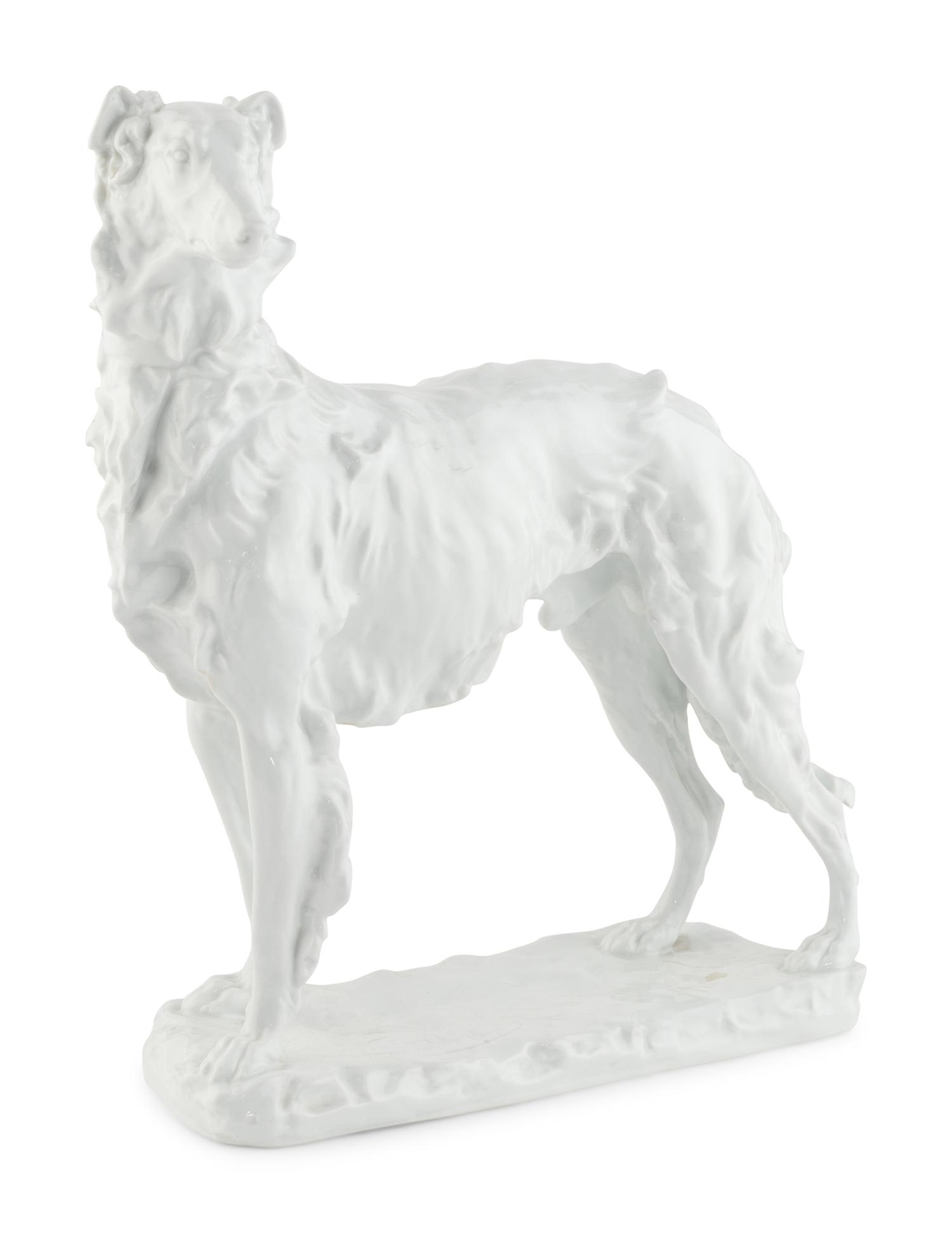 A Herend Porcelain Model of a Russian Greyhound