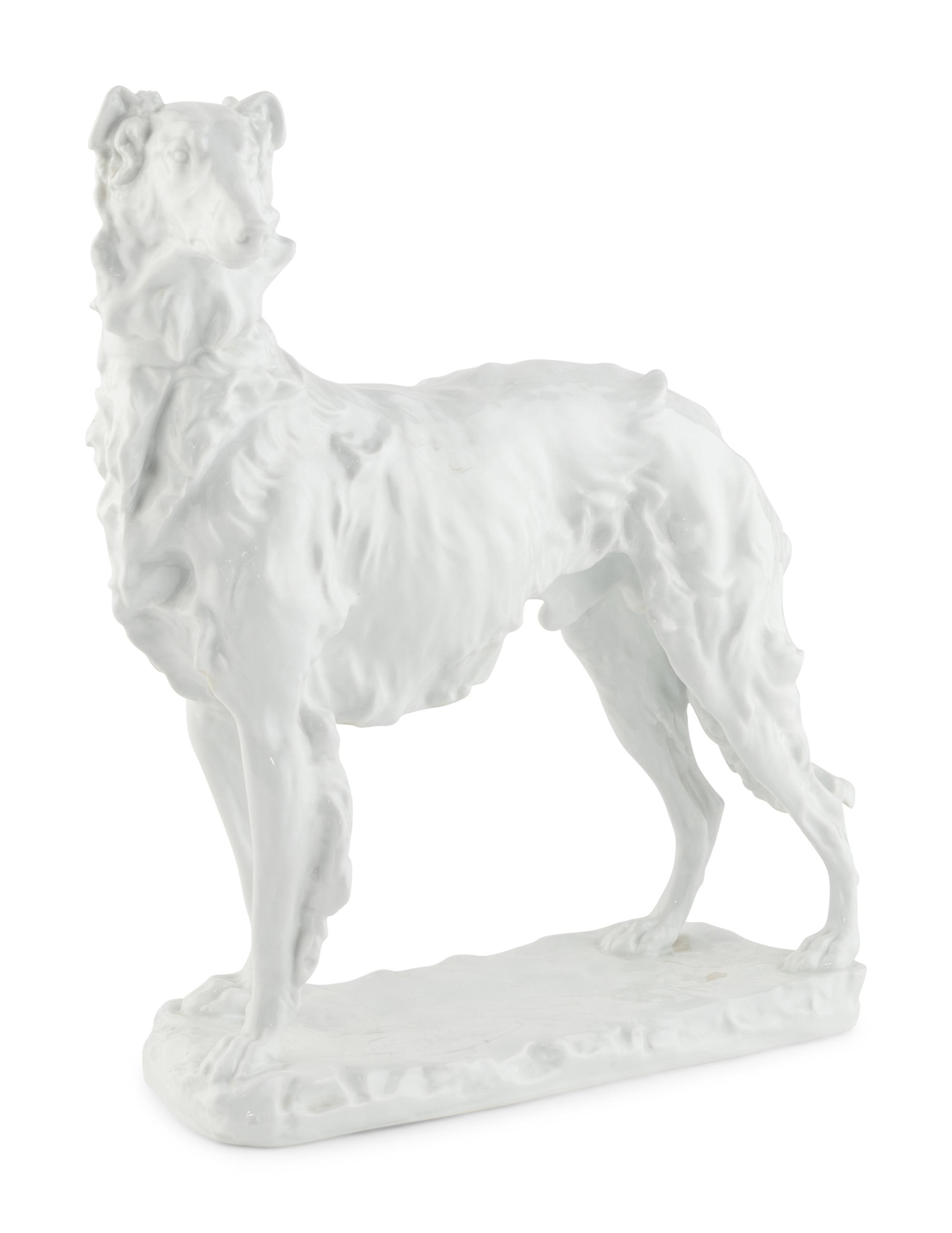 A Herend Porcelain Model of a Russian Greyhound