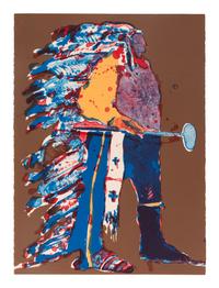 Indian Portrait with Tomahawk , edition 25/75