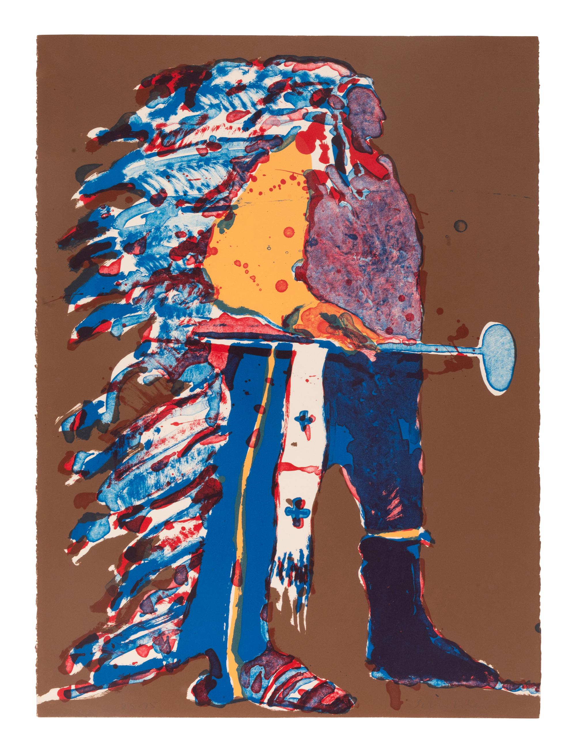 Indian Portrait with Tomahawk , edition 25/75