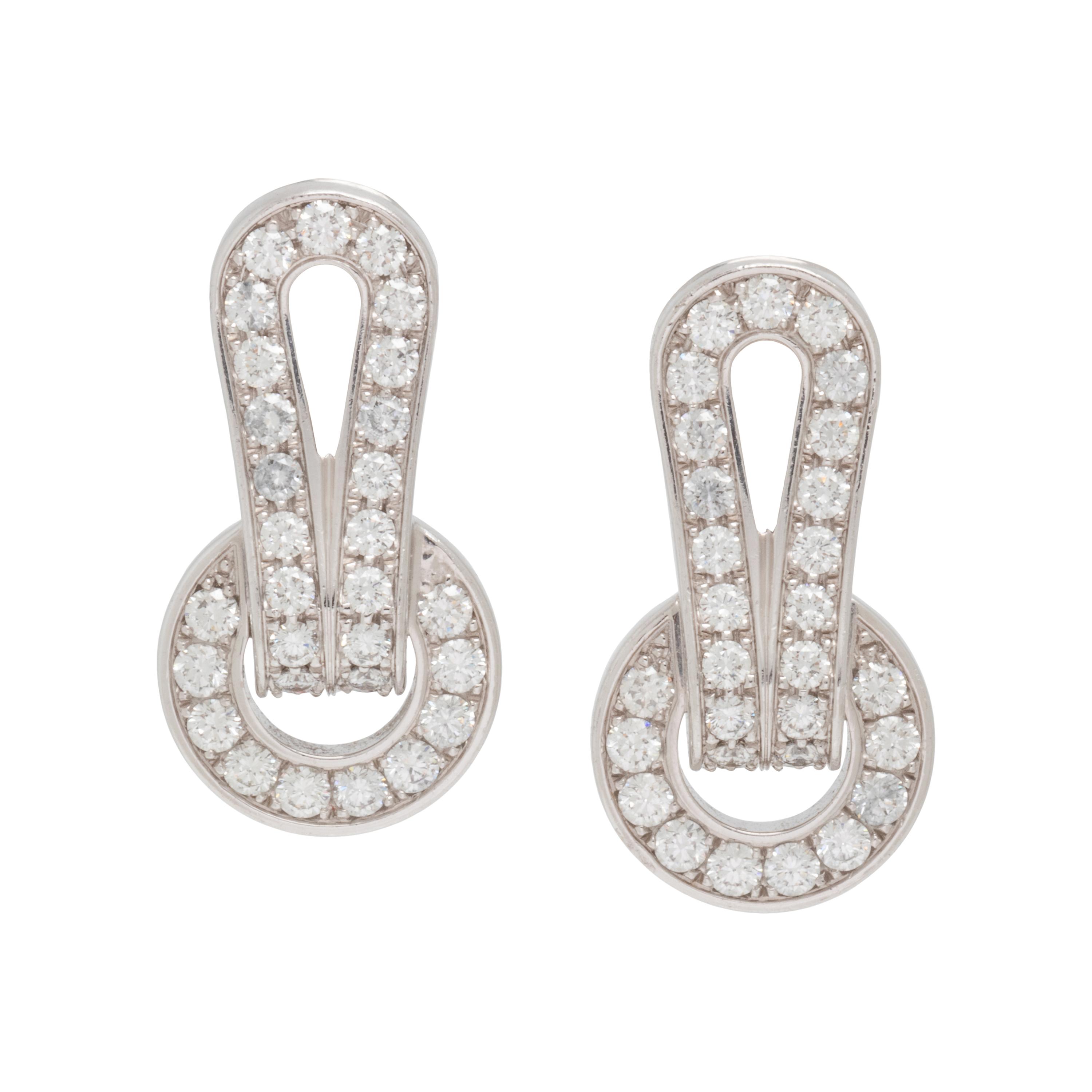 CARTIER, DIAMOND 'AGRAFE' EARCLIPS